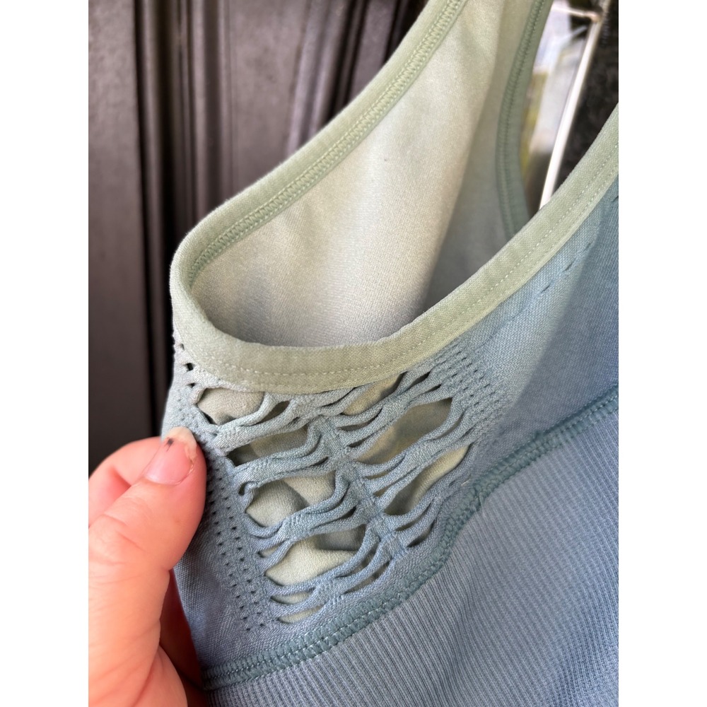 PINK Victoria's Secret Sport Ombre Seamless Bra and Leggings Set Blue Green L - Picture 6 of 15